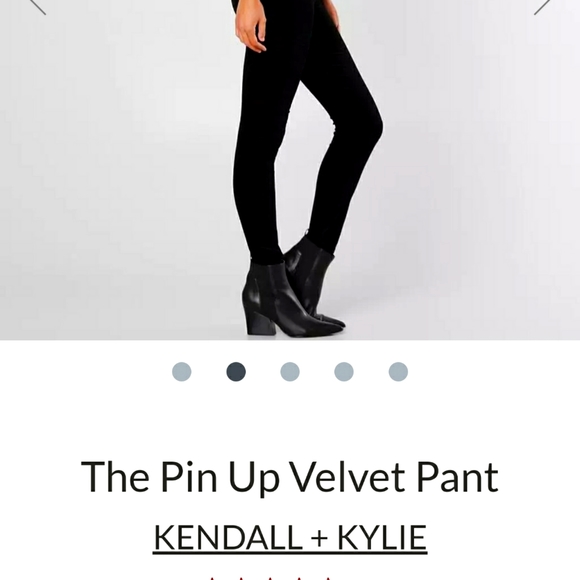 Kendall & Kylie Black Velvet Pin Up Pant, Black, Sz 30 - Picture 1 of 2